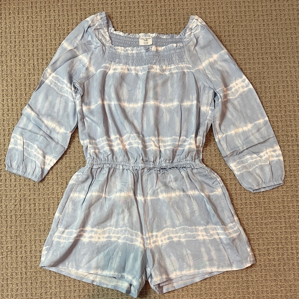 Abercrombie Kids Blue Tie-Dye Romper